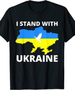 Stand with Ukraine Ukrainian Flag Support Ukraine Love Ukraine T-Shirt