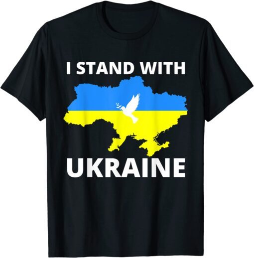 Stand with Ukraine Ukrainian Flag Support Ukraine Love Ukraine T-Shirt