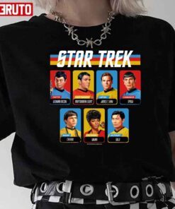 Star Trek Original Series Retro Full Color Crew Portrait Panels Tee Shirt