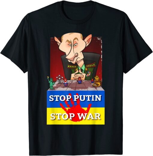 Stop Futin Stop War Funny Shirt Ukraine Freedom Anti Futin Love Ukraine T-Shirt