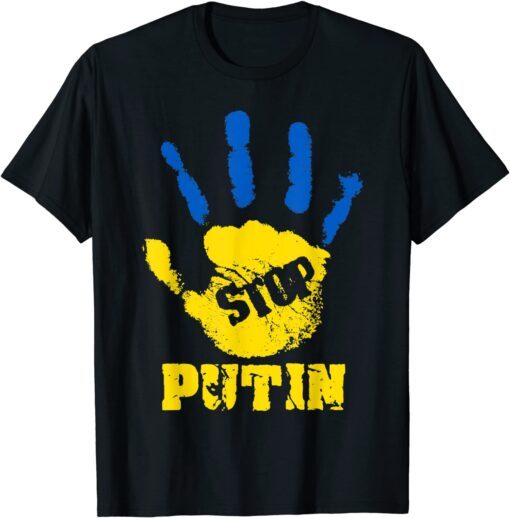 Stop Putin Ukraine I Stand With Ukraine Ukrainian Flag Free Ukraine Shirt