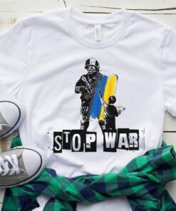 Stop War I Stand With Ukraine Ukraine Flag Tee Shirt