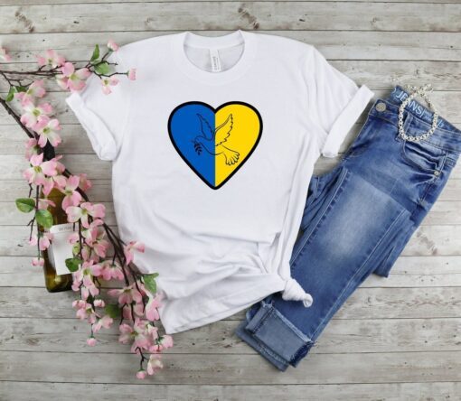 Stop War Peace Dove Pray For Ukraine No War Peace Love Ukraine Shirt