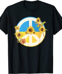 Stop Russian Sunflower Ukrainian Flag I Stand With Ukraine Ukraine Peace T-Shirt