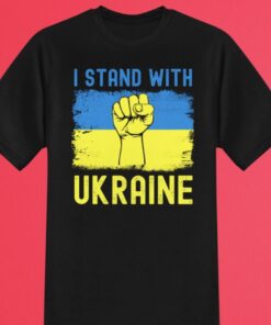 Support I Stand With Ukraine Ukrainian Flag Tee Shirt