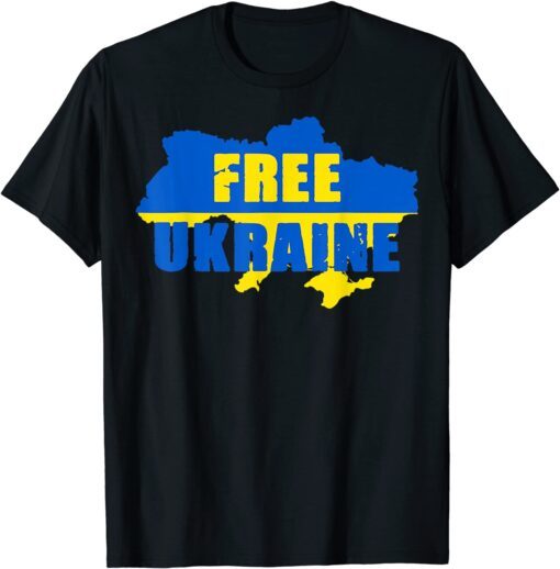 Support Ukraine I Stand With Ukraine Flag Free Ukraine Tee Shirt