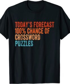 Today's Forecast 100% Crossword Puzzles Vintage Tee Shirt