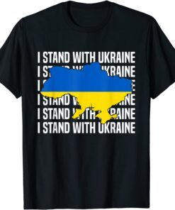 USA Support Ukraine Flag Ukrainian Love I Stand With Ukraine Peace Ukraine T-Shirt