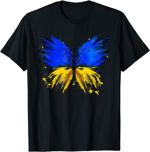 Ukraine Flag Butterfly I Stand With Ukraine Support Ukraine Peace Ukraine Shirt