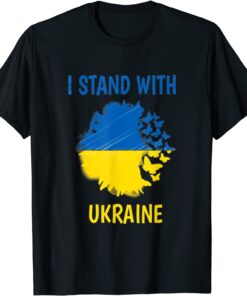 Ukraine Flag Butterflys, Ukrainian Support Lover Free Ukraine Shirt