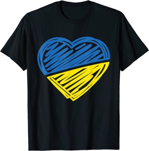 Ukraine Flag Ukrainian Heart Shirt