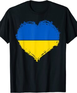 Ukraine Pride Vintage Retro Feel Ukrainian Flag Colors Peace T-Shirt