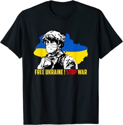 Ukrainian Lover Free Ukraine I stand with Ukraine flag Free Ukraine T-Shirt