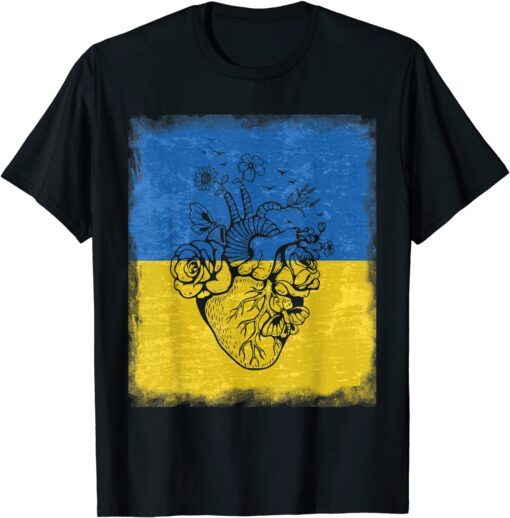 Ukrainian Lover I Stand With Ukraine Heart Peace Ukraine T-Shirt