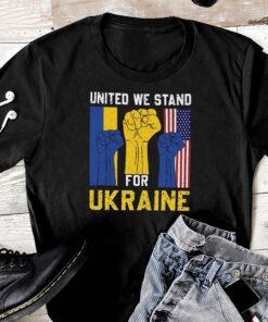 United America We Stand For Ukraine Support Peace No War Tee Shirt
