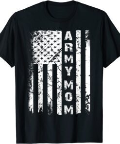 Vintage Army Mom American Flag Costume Mothers Day 2022 Tee Shirt