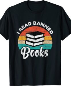 Vintage Retro I Read Banned Books Tee Shirt