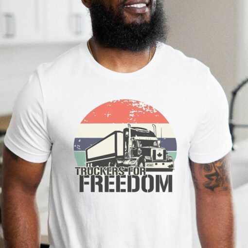 Vintage Trucker For Freedom Tee Shirt