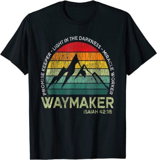 Vintage Waymaker Promise Keeper Miracle Worker Christian Tee Shirt