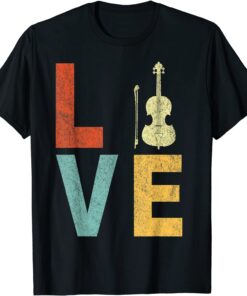 Violin Player Violinist Musician Violin Love Retro Tee Shirt