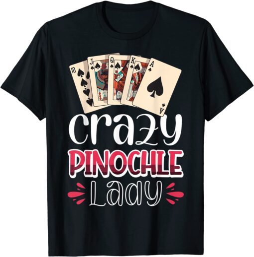 Vwol Crazy Pinochle Lady Tee Shirt