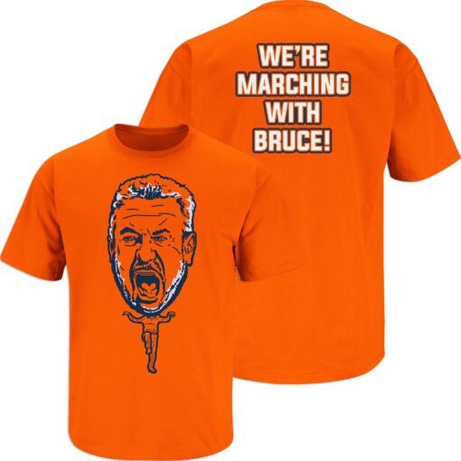 We're Marching With Bruce! Auburn Basketball Tee Shirt