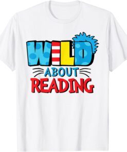 Wild About Reading Dr Teacher Red And White Stripe Hat Tee Shirt