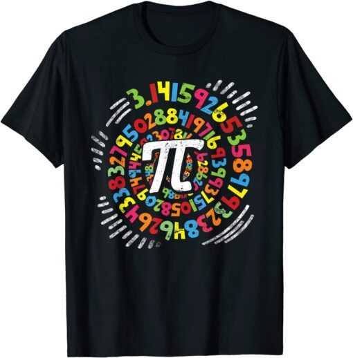 3.14 Pi Pop Art Spiral Math Science Geek Pi Day STEM Teacher Tee Shirt