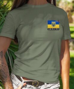 5.11 Ukraine Tactical Ukrainian Flag Shield Free Ukraine T-Shirt