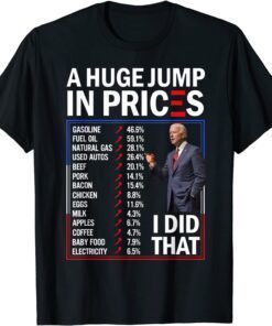 A Huge Jump In Prices I Did That Anti Joe Biden Meme Tee Shirt