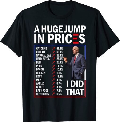 A Huge Jump In Prices I Did That Anti Joe Biden Meme Tee Shirt