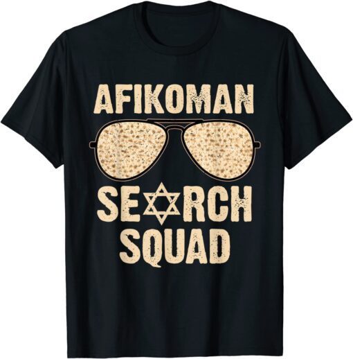 Afikoman Search Squad Passover Seder Sunglasses Tee Shirt