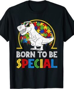 Autism Awareness Born Special Dinosaur Tee Shirt