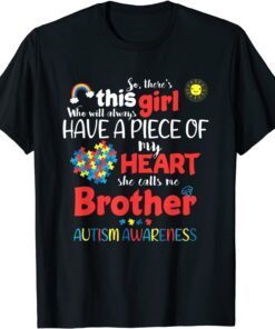 Autism Awareness Day Autistic Girl Autism Brother Tee Shirt