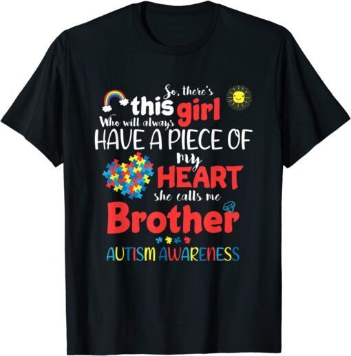 Autism Awareness Day Autistic Girl Autism Brother Tee Shirt