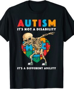 Autism Awareness Day Dabbing Skeleton T-Shirt