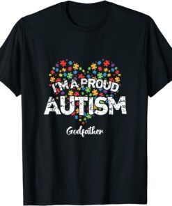 Autism Awareness I'm a Proud Autism Godfather Tee Shirt