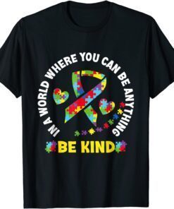 Autism Awareness Kindness Ribbon Heart Tee Shirt