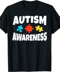 Autism Awareness Puzzle Piece Autistic Support Tee Shirt