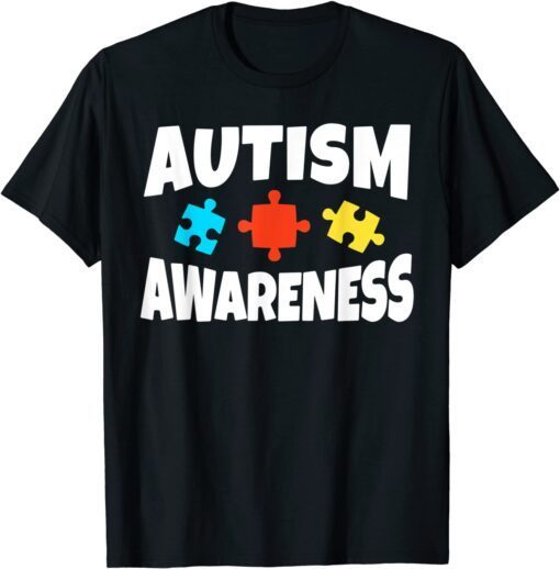 Autism Awareness Puzzle Piece Autistic Support Tee Shirt