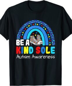 Autism Awareness Puzzle Shoes Be A Kind Sole Rainbow Trendy 2022 Shirt