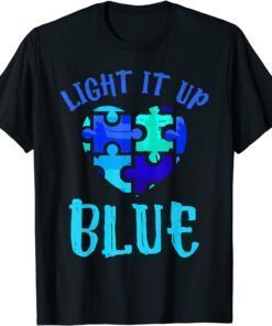 Autism Awareness Shirt Light it up Blue Autism Awareness Tee Shirt