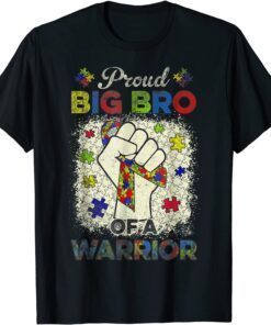 Autism Big Bro Of Autism Awareness Warrior Support Autistic Tee Shirt