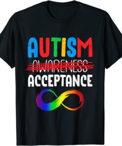 Autism In April Wear Red Instead Autism-Acceptance Tee Shirt