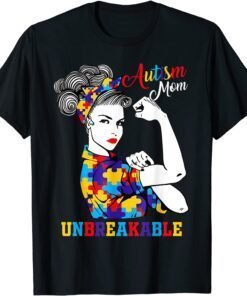 Autism Mom Unbreakable Autism Awareness Tee Shirt