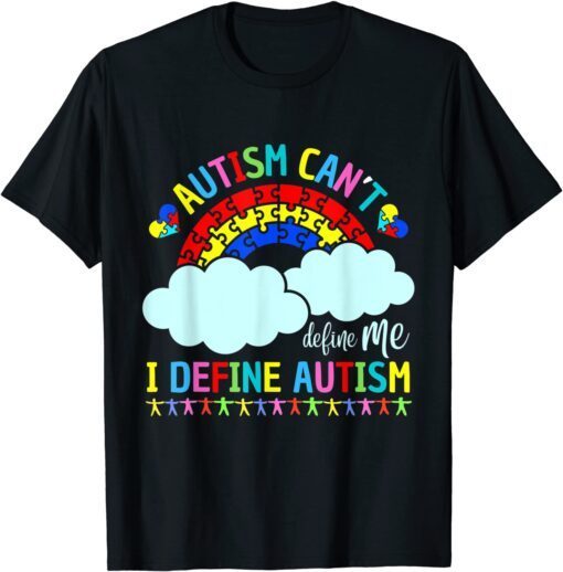 Autism Rainbow In April We Wear Blue Autism Tee Shirt