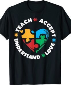 Autistic Awareness Month Teacher Accept Understand Love ASD Classic Shirt