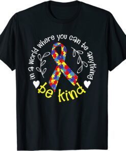 Awesome Autism Awareness Colorful Ribbon Puzzle Pieces Tee Shirt