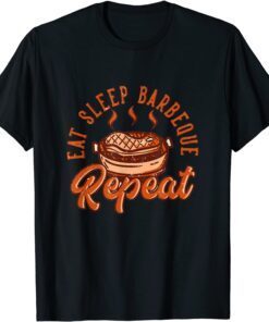 BBQ Grilling Eat Sleep Repeat Vintage Grillmeister Tee Shirt