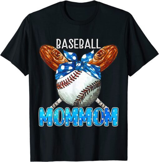 Bandana Game Day Baseball Mommom Team Sports T-Shirt